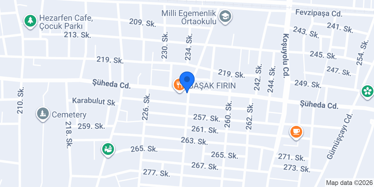 Menekşe Kuaför Salonu konumu