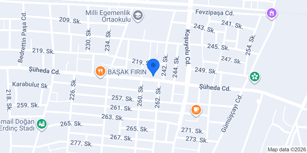Betül Eczanesi konumu