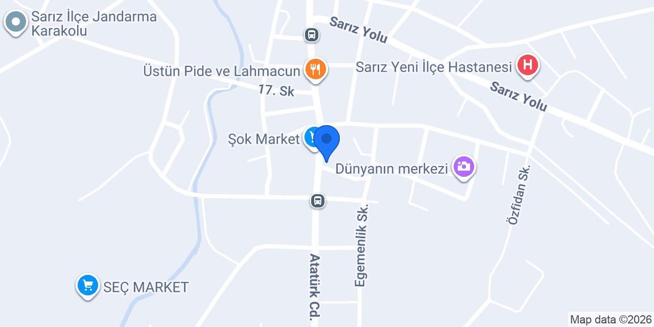 KCETAŞ Sarız işletme şefliği konumu