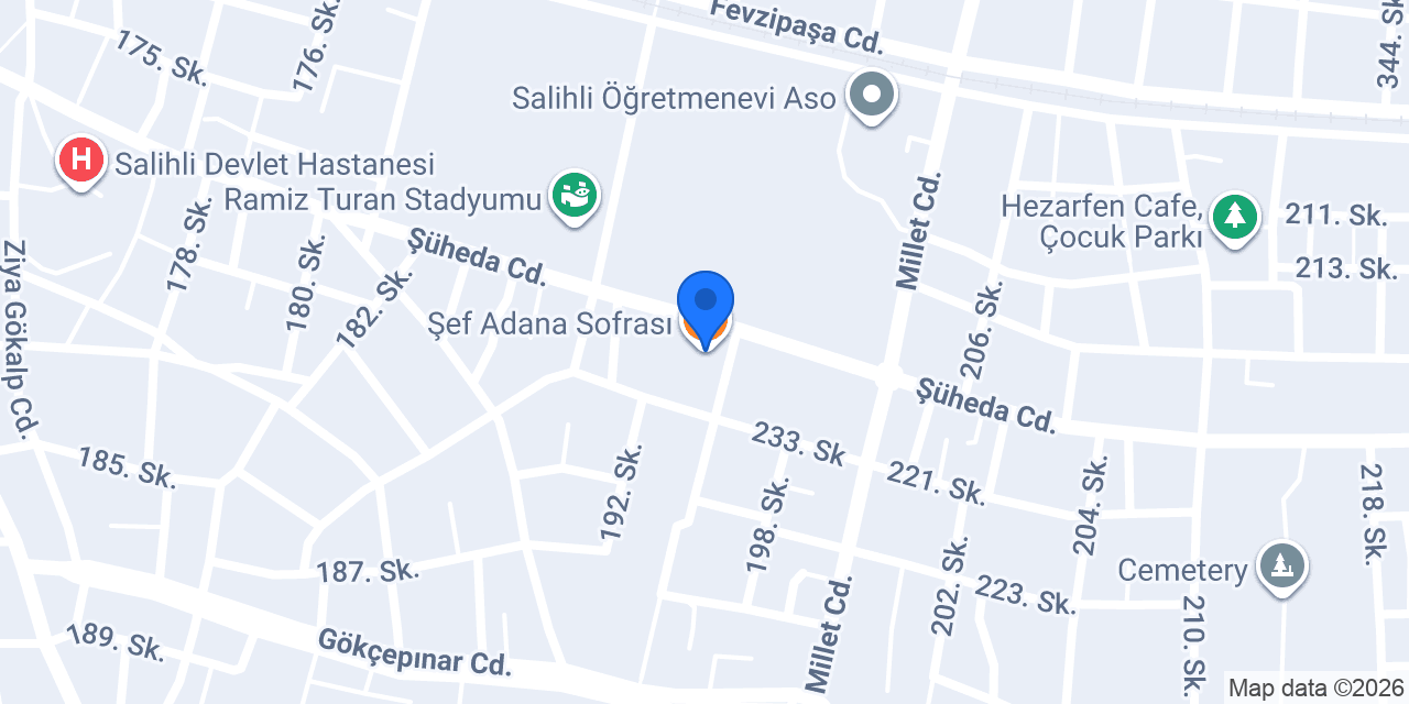 Şef Adana Sofrası konumu