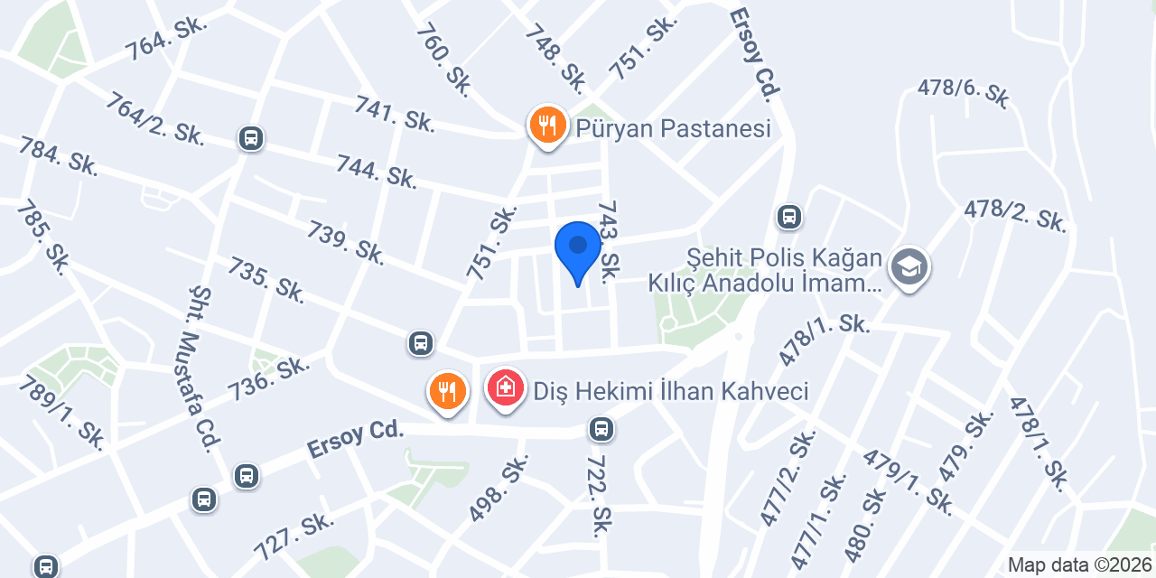 Özçamlar Mobilya konumu