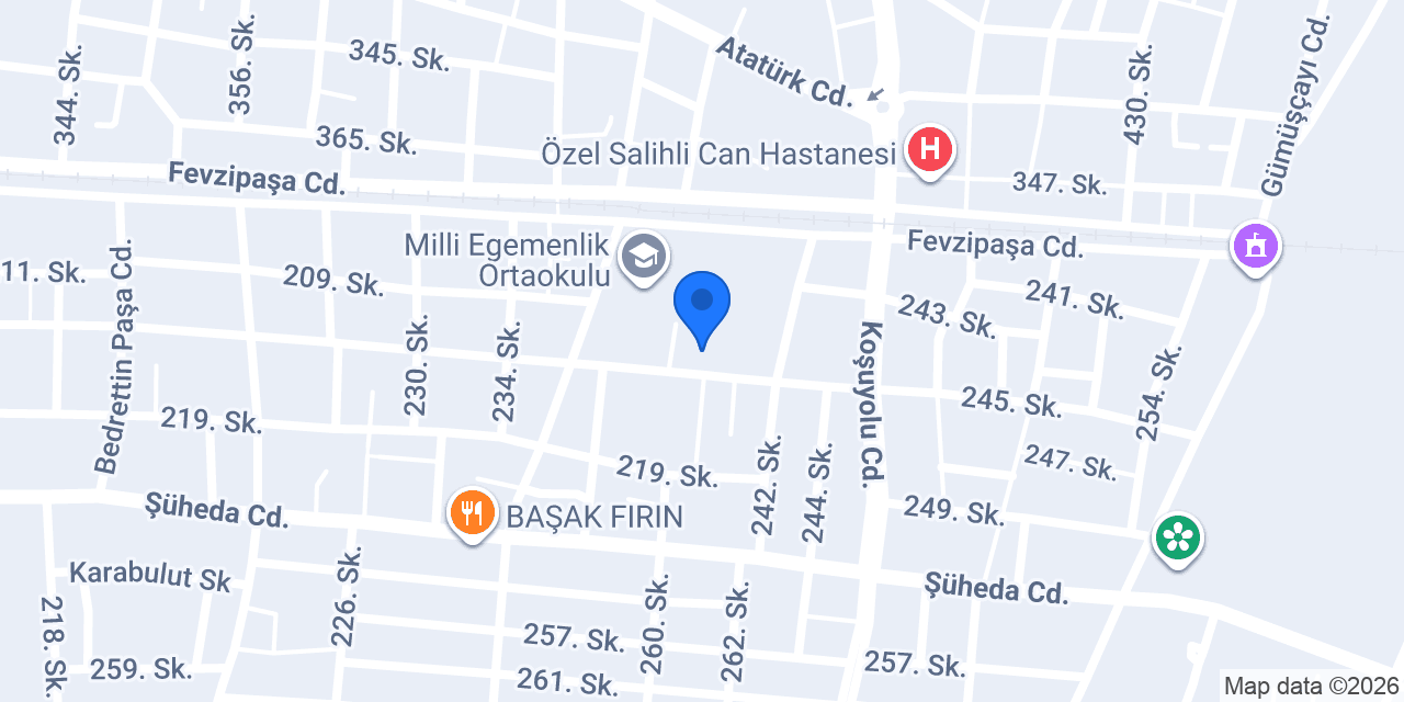 Sekine Evren Anadolu Lisesi konumu