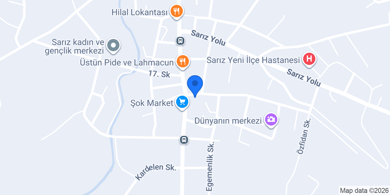 Sarız Noterliği konumu