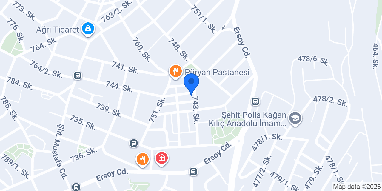 Öz Mobilya konumu