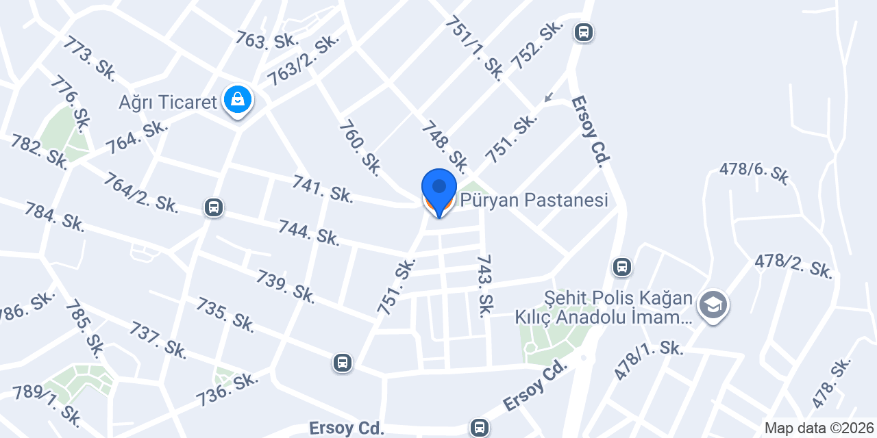 Püryan Pastanesi konumu