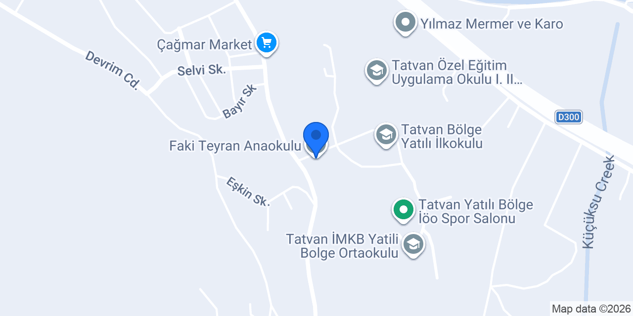 Faki Teyran Anaokulu konumu