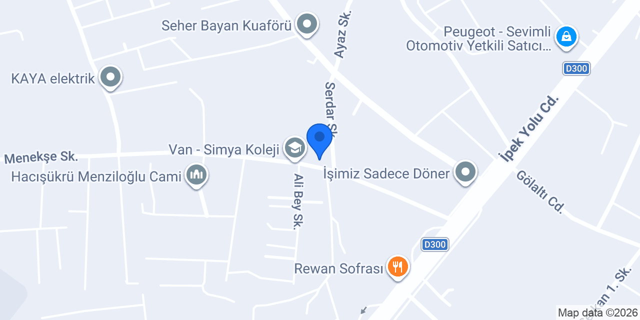 Van Simya Koleji konumu