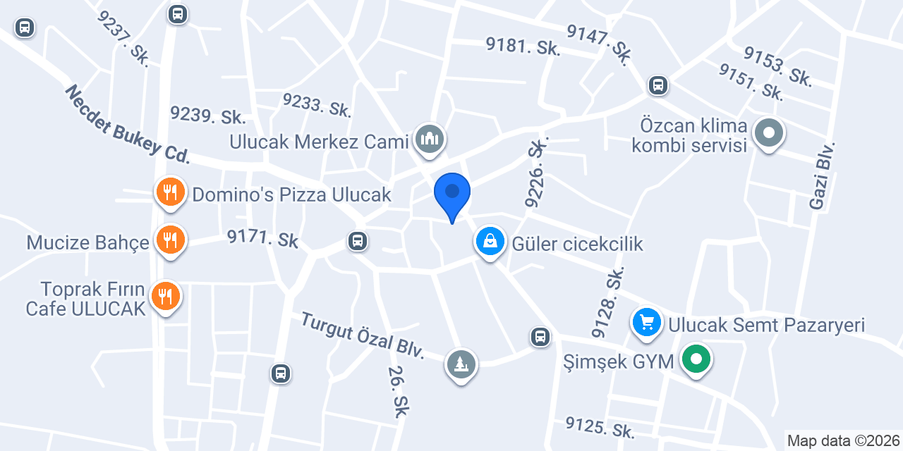 Ptt-ulucak Şubesi konumu
