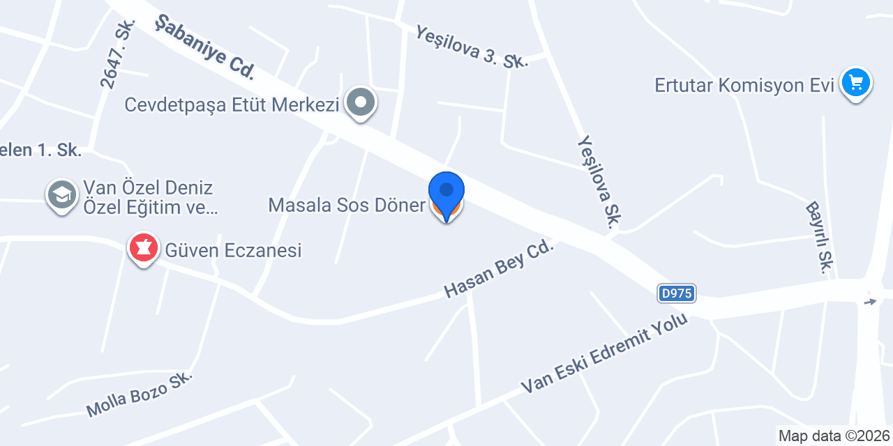 Masala Sos Döner konumu