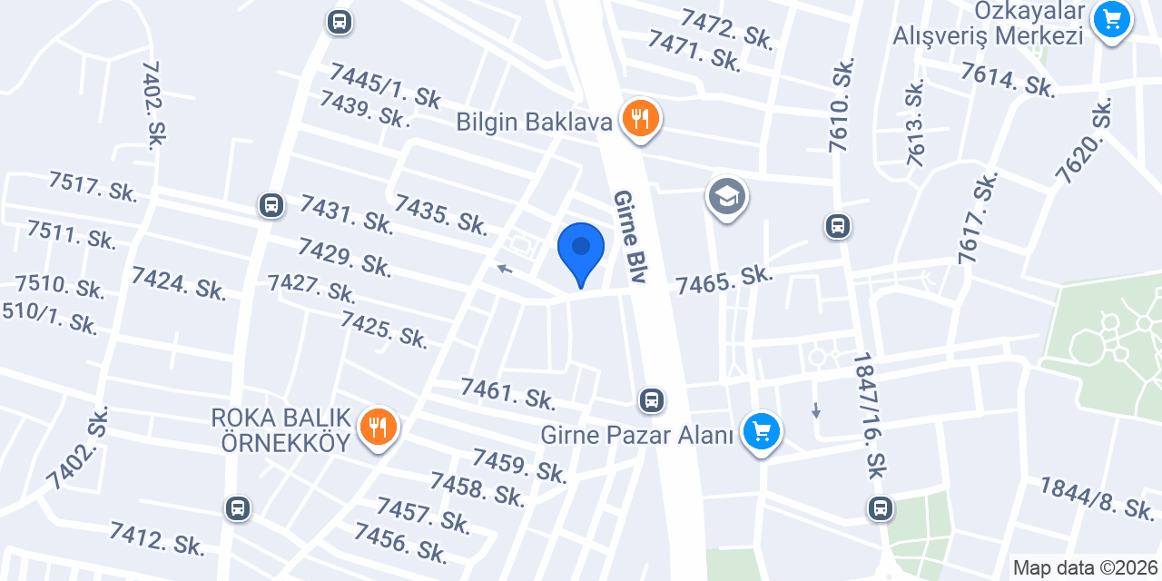 Taşkent Fırın Yeni Girne Şubesi konumu