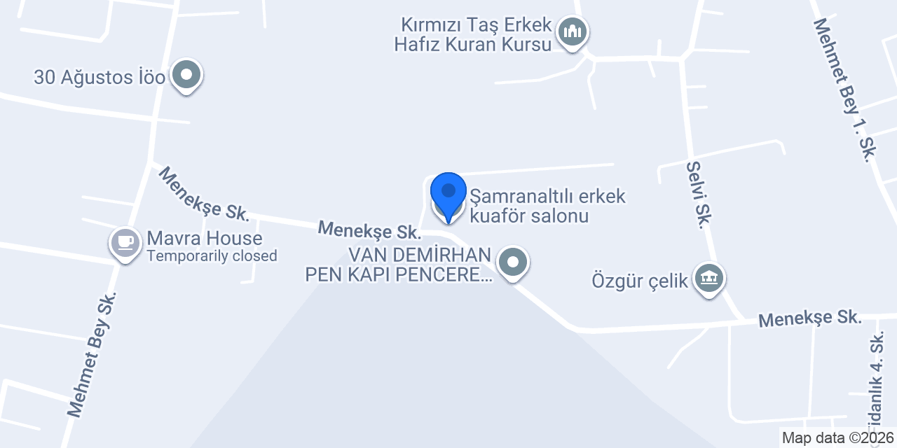 Şamranaltılı erkek kuaför salonu konumu