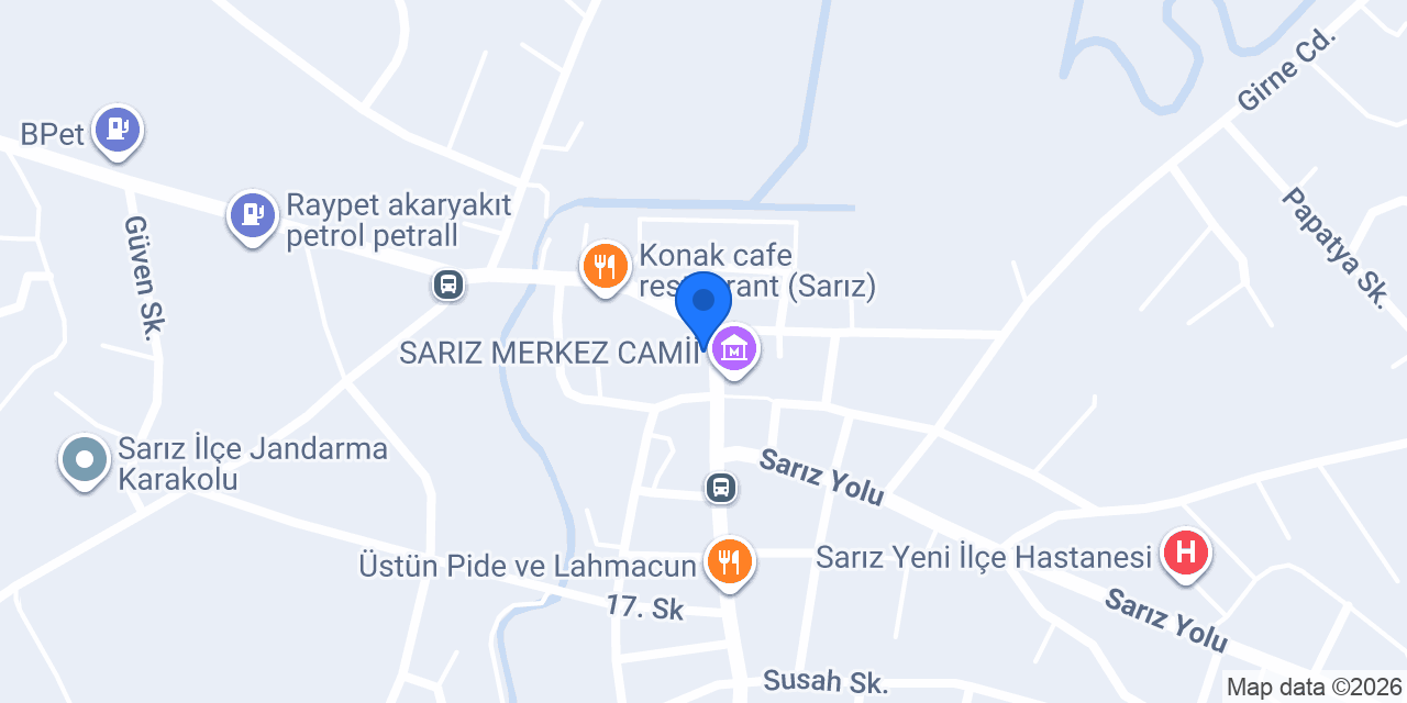 Sarız Cezaevi konumu