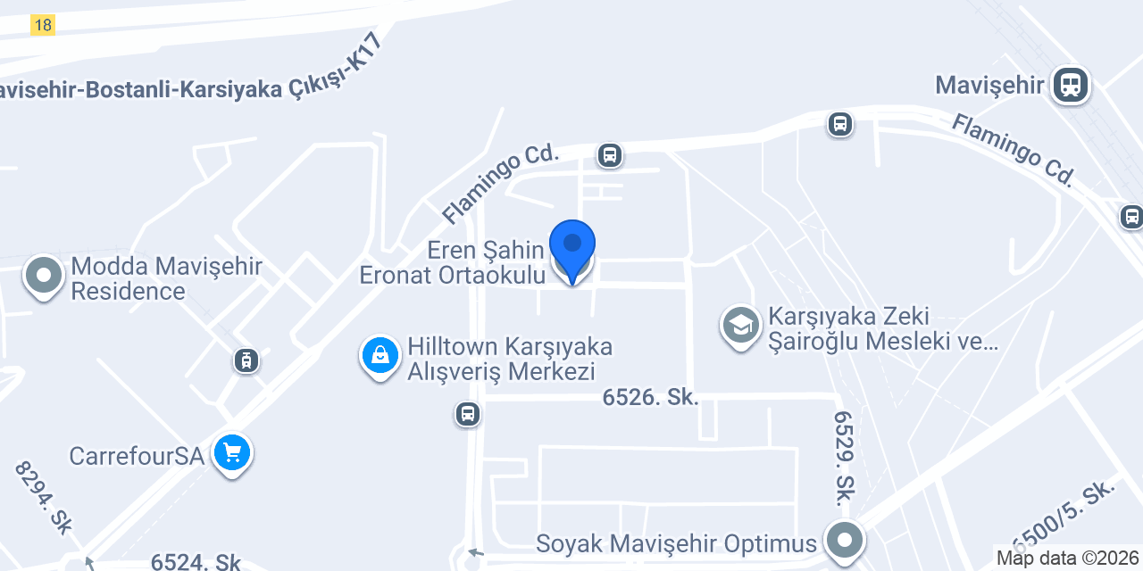 Eren Şahin Eronat Ortaokulu konumu