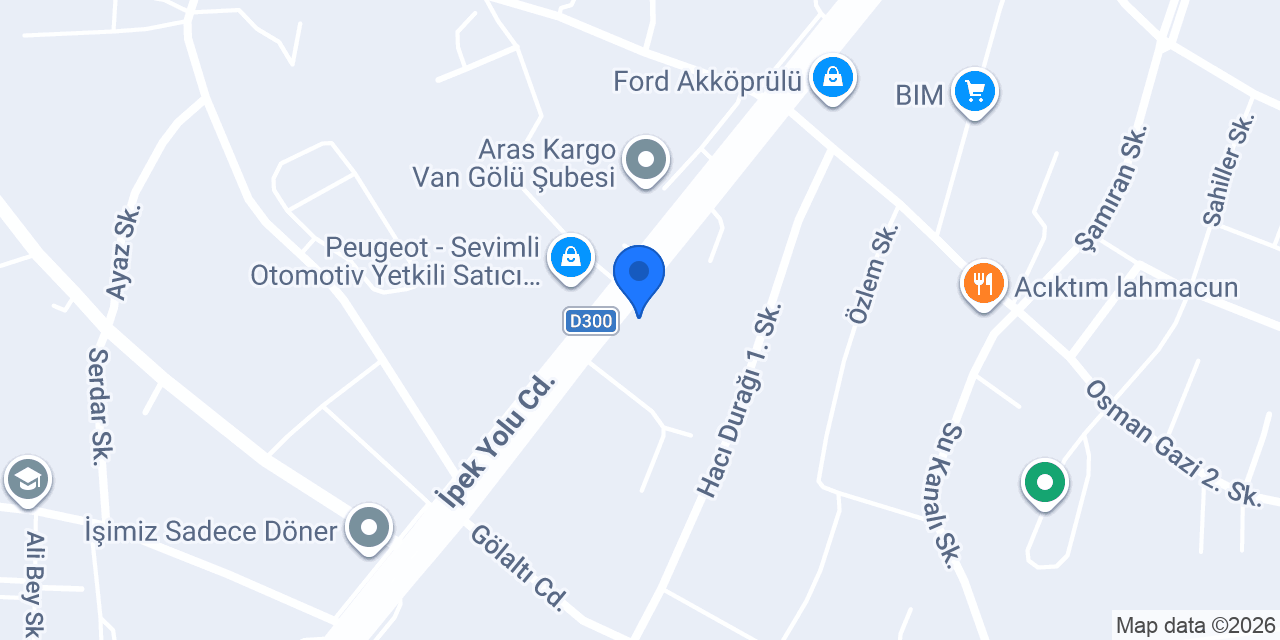 Van Oto Ekspertiz Oto Experim konumu