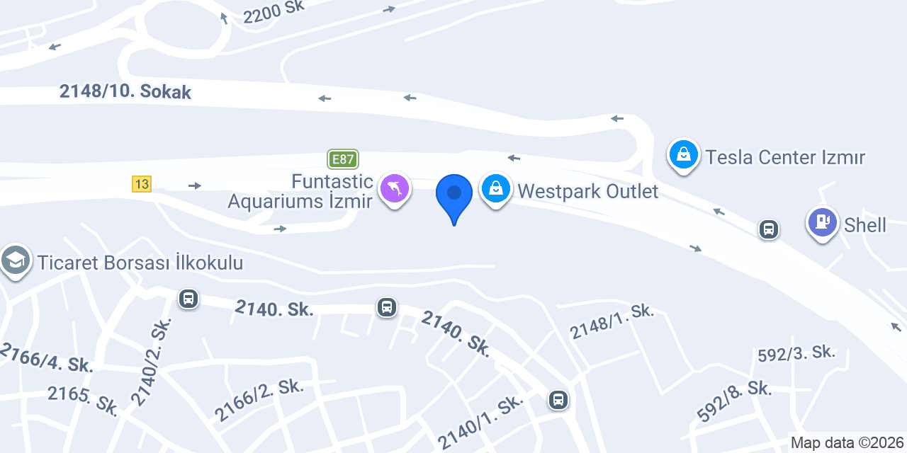 Evidea İzmir Westpark Outlet konumu