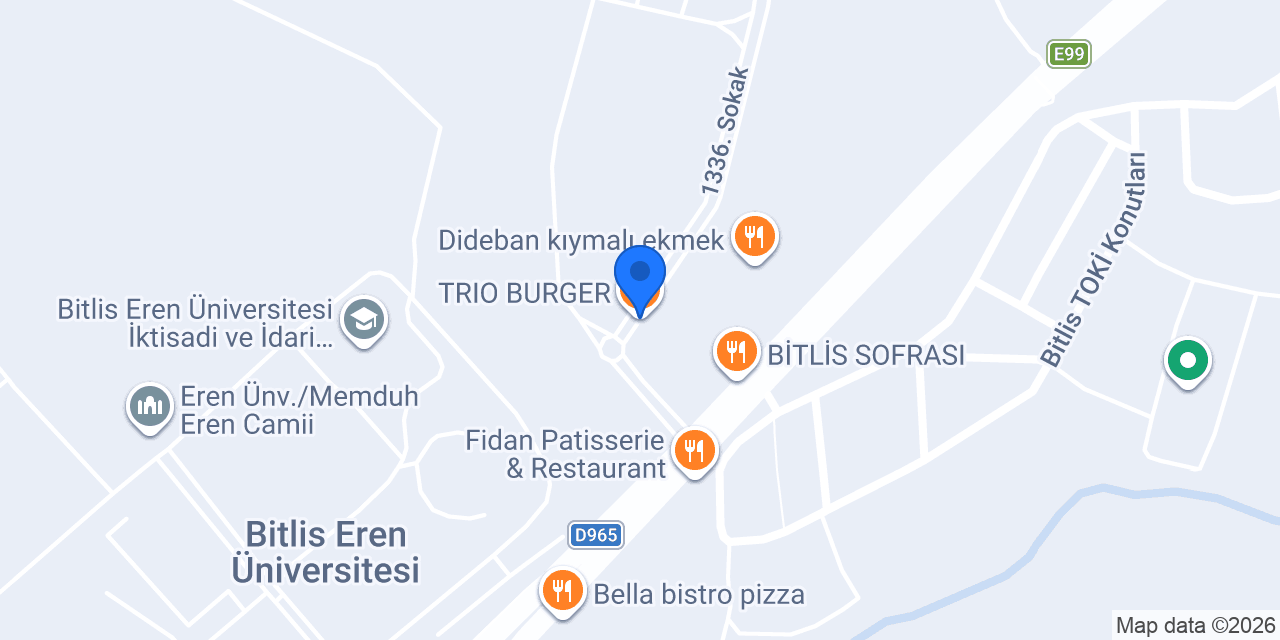 TRIO BURGER konumu