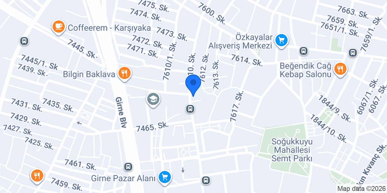 Ersen Oto Lastik konumu