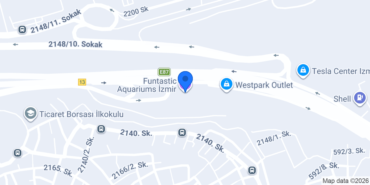 Funtastic Aquariums İzmir konumu