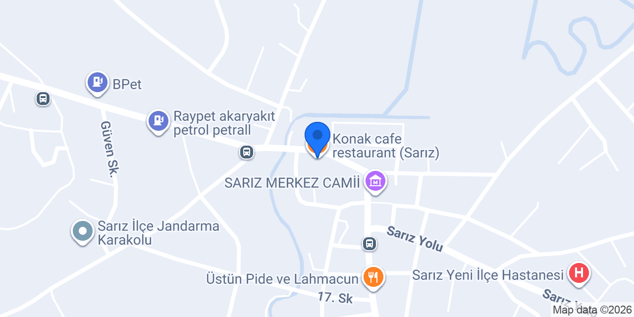 Konak cafe restaurant (Sarız) konumu