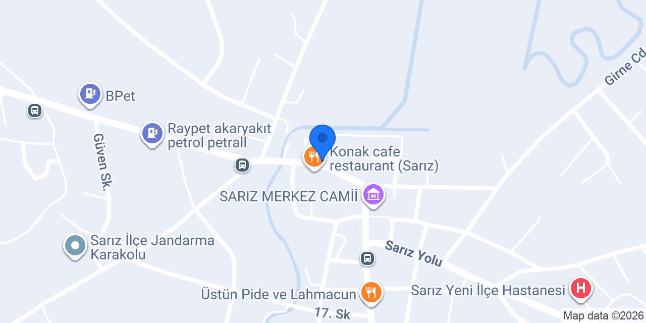 SARIZ VETERİNER KLİNİĞİ konumu