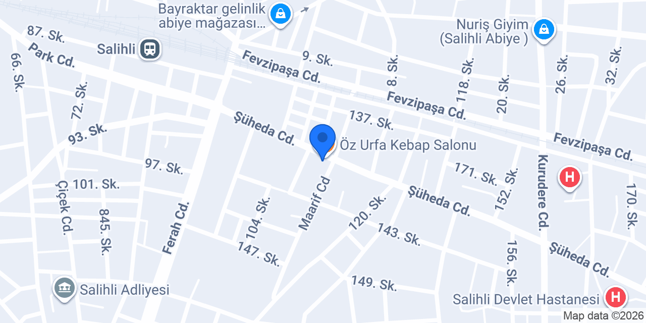 Öz Urfa Kebap Salonu konumu
