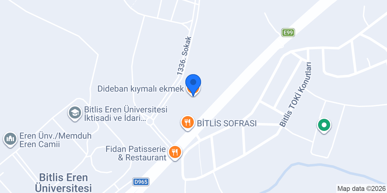 Dideban kıymalı ekmek konumu