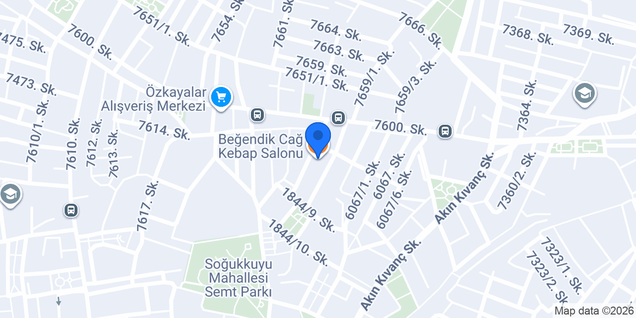 Beğendik Cağ Kebap Salonu konumu