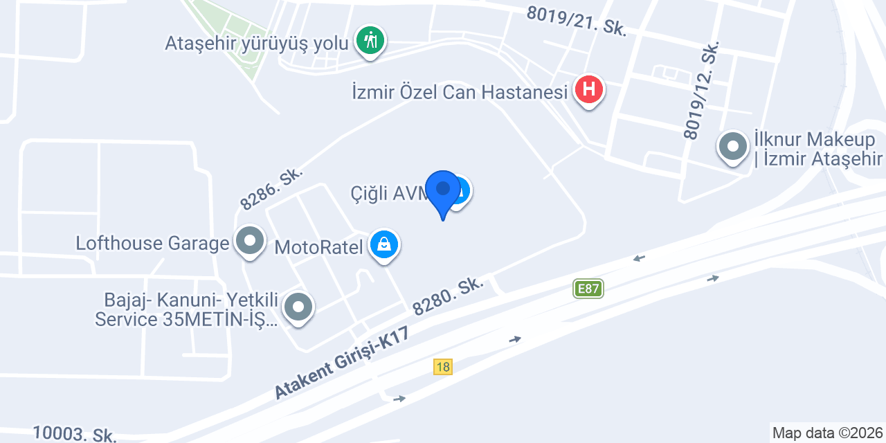 Promasaj Çiğli Kipa AVM konumu
