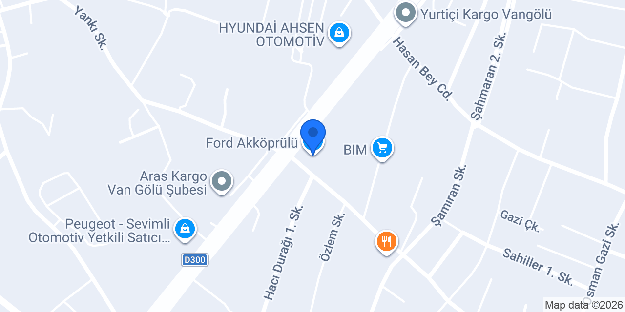 Ford Akköprülü konumu