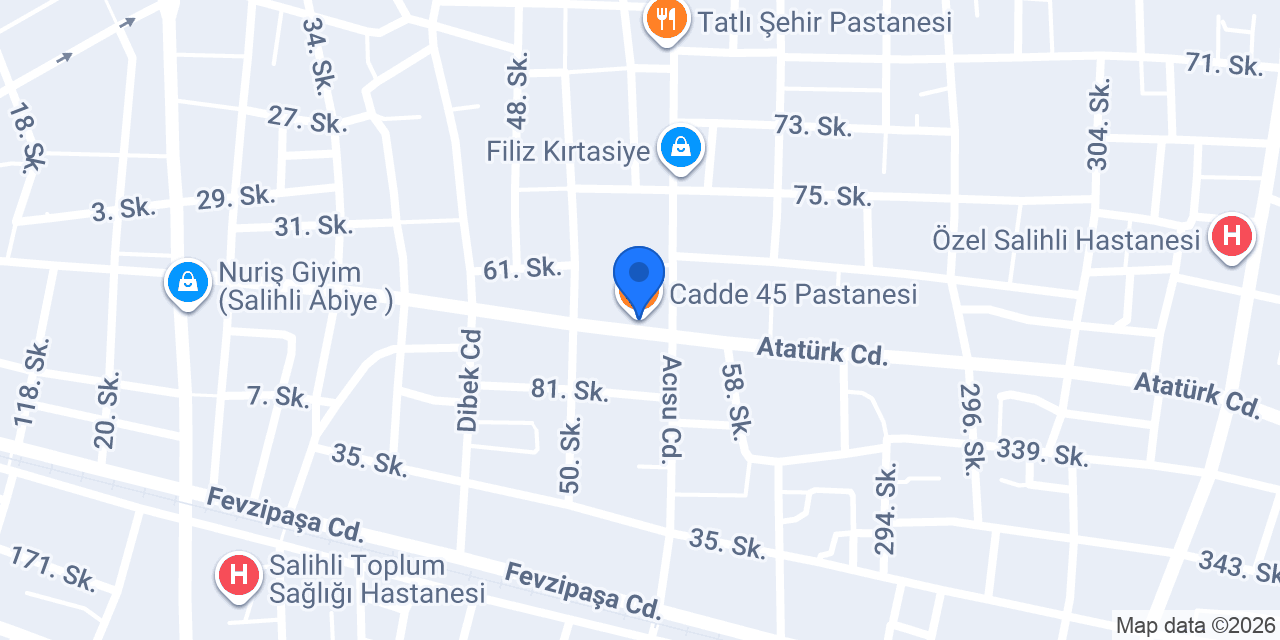 Cadde 45 Pastanesi konumu