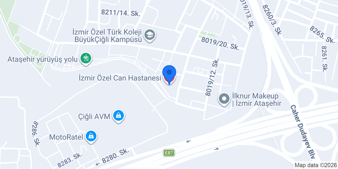 İzmir Özel Can Hastanesi konumu