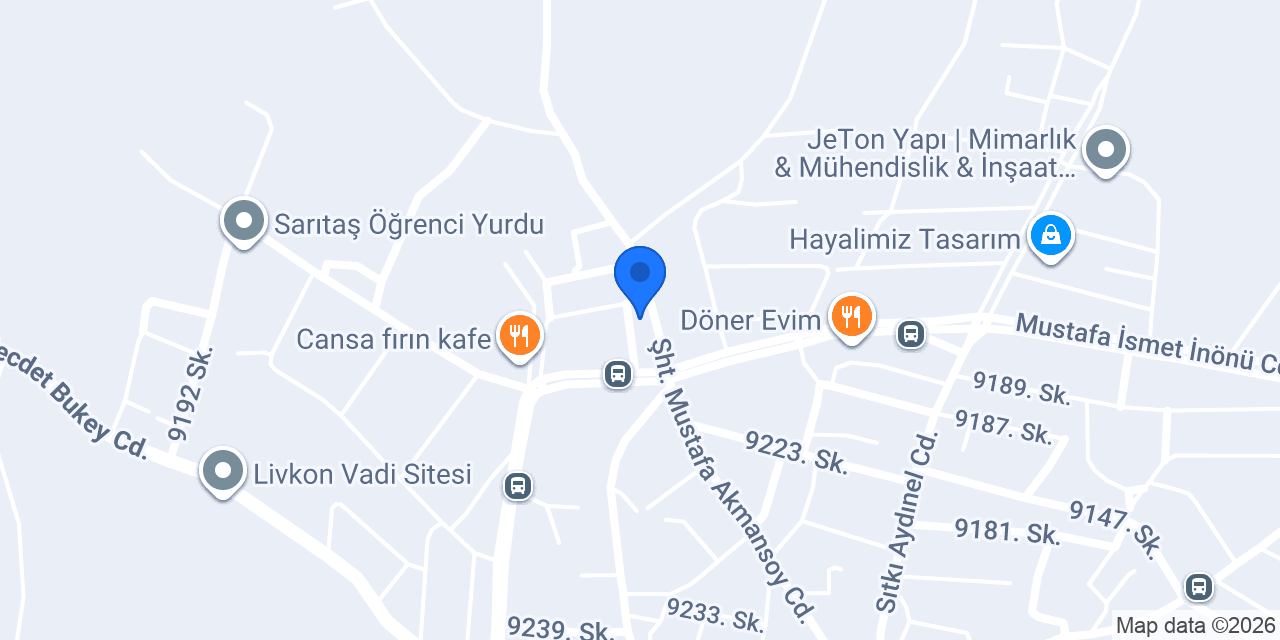 Tuğçe Mimarlık konumu
