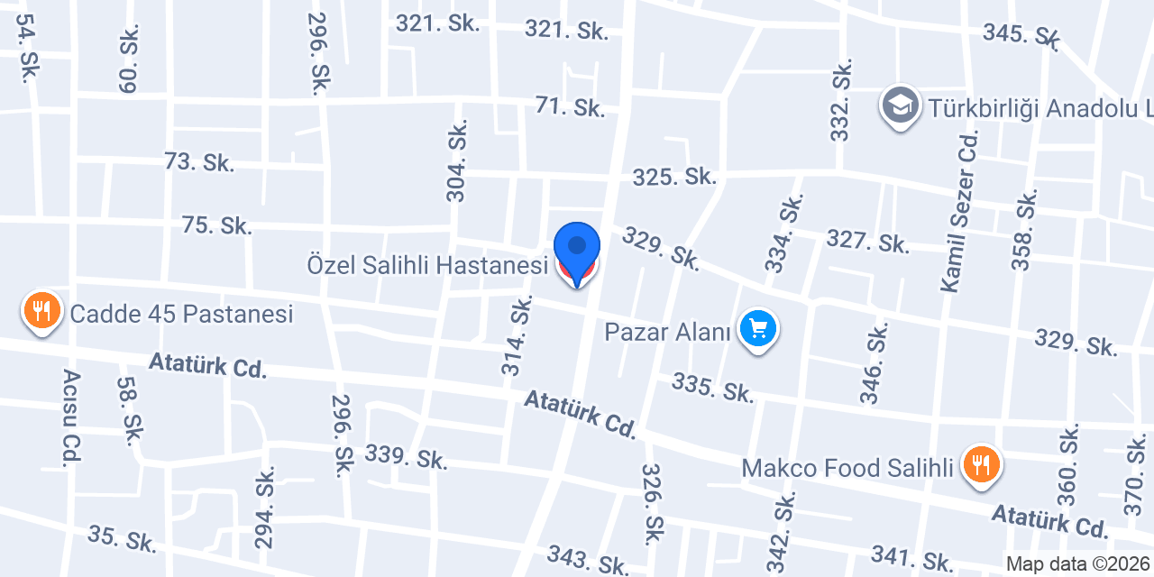 Özel Salihli Hastanesi konumu