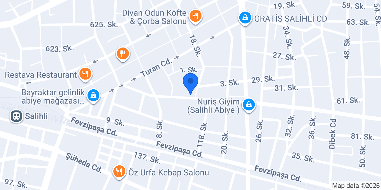 Turkuaz Mefruşat konumu