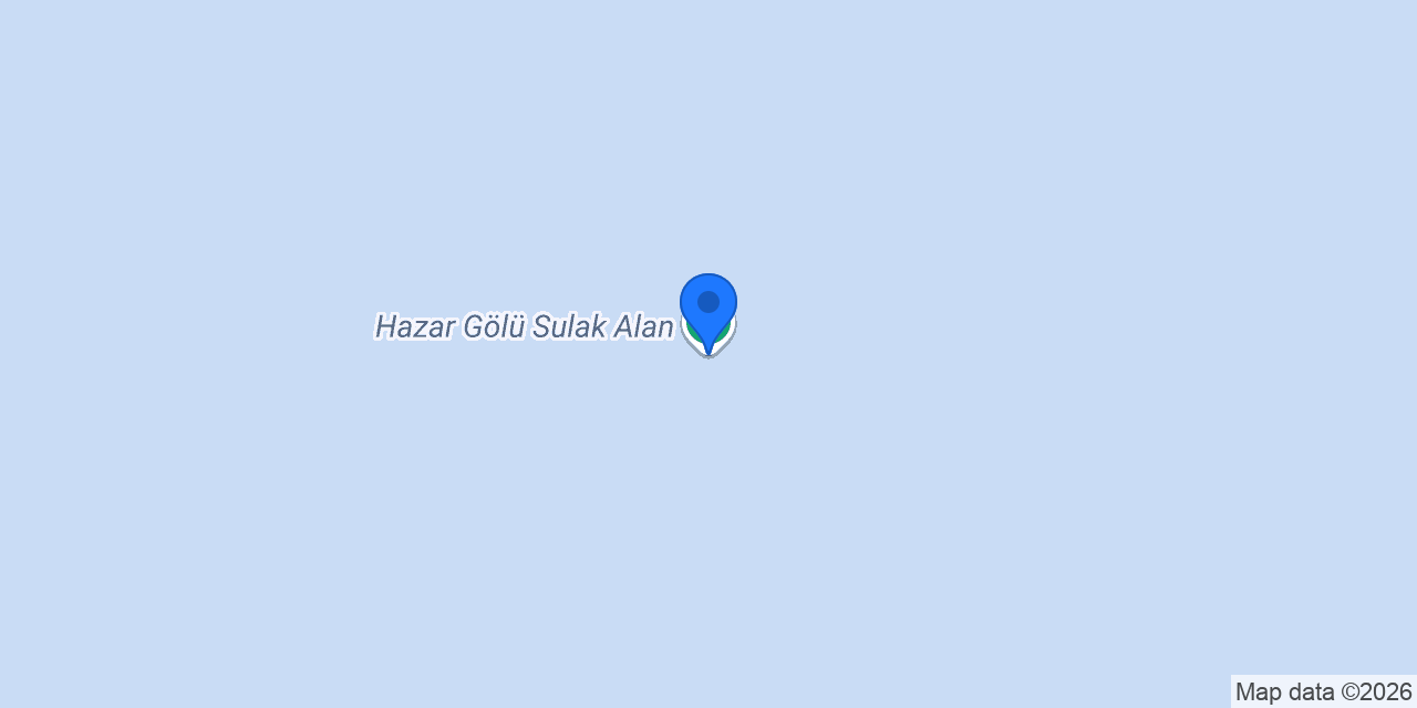 Hazar Gölü Sulak Alan konumu