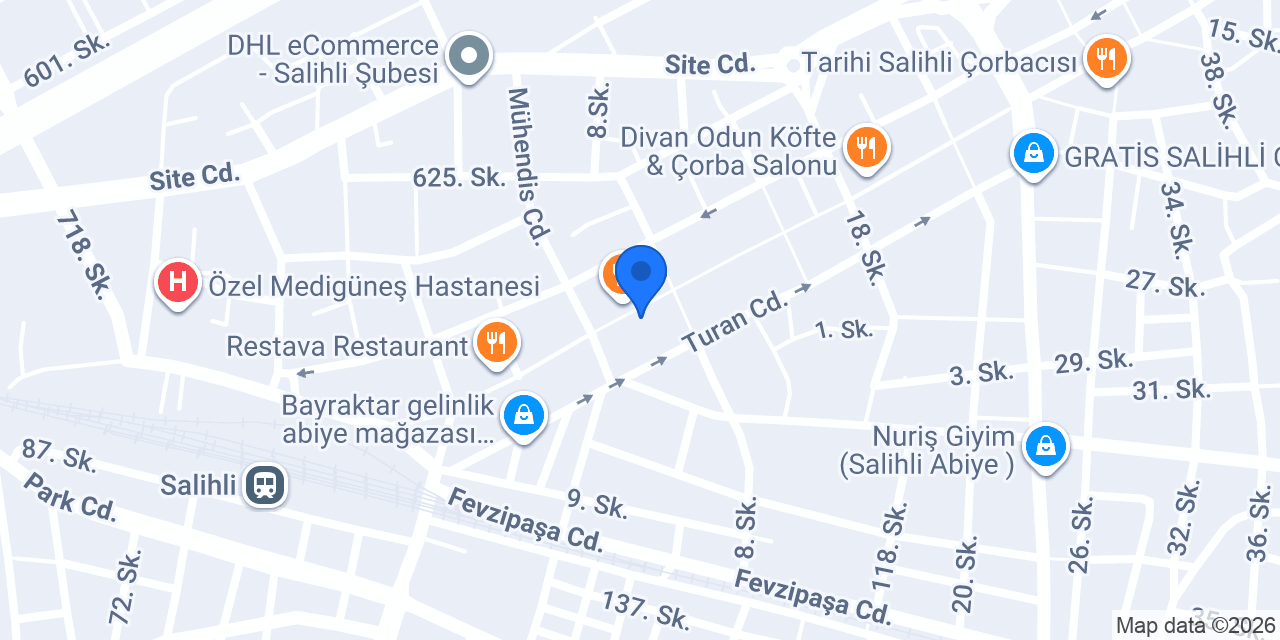Ergül Mobilya konumu