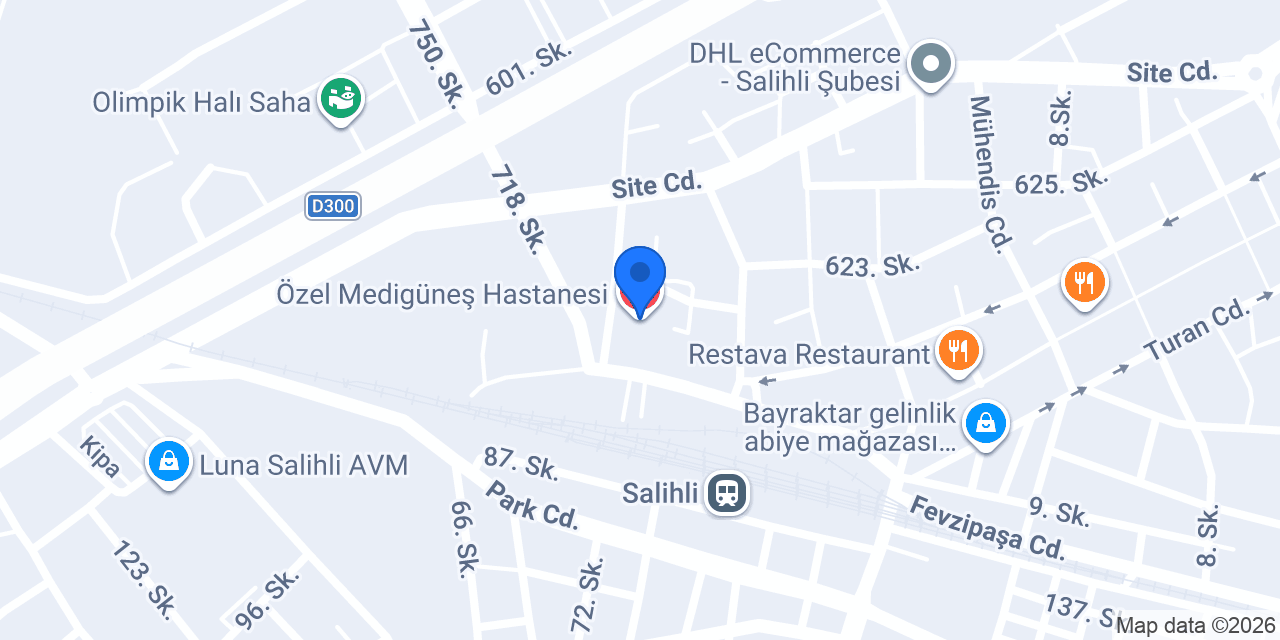 Özel Medigüneş Hastanesi konumu
