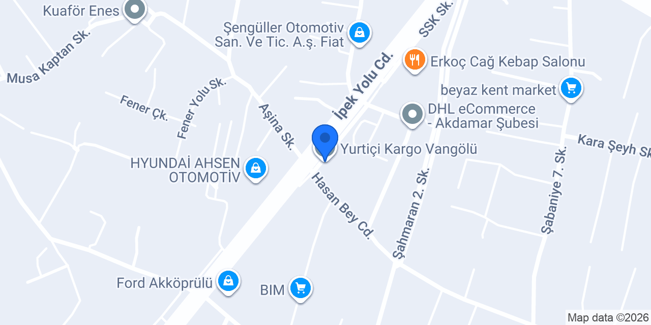 Yurtiçi Kargo Vangölü konumu