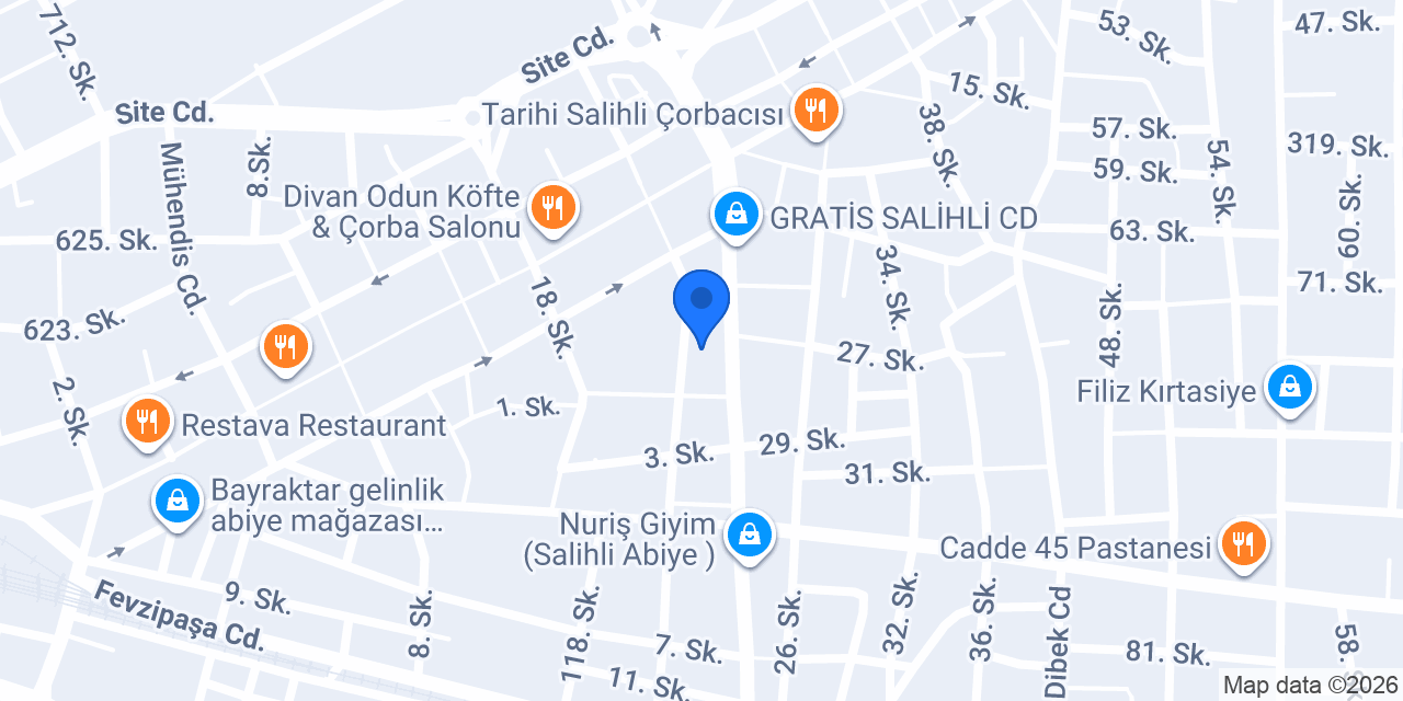 Adres Pizza konumu
