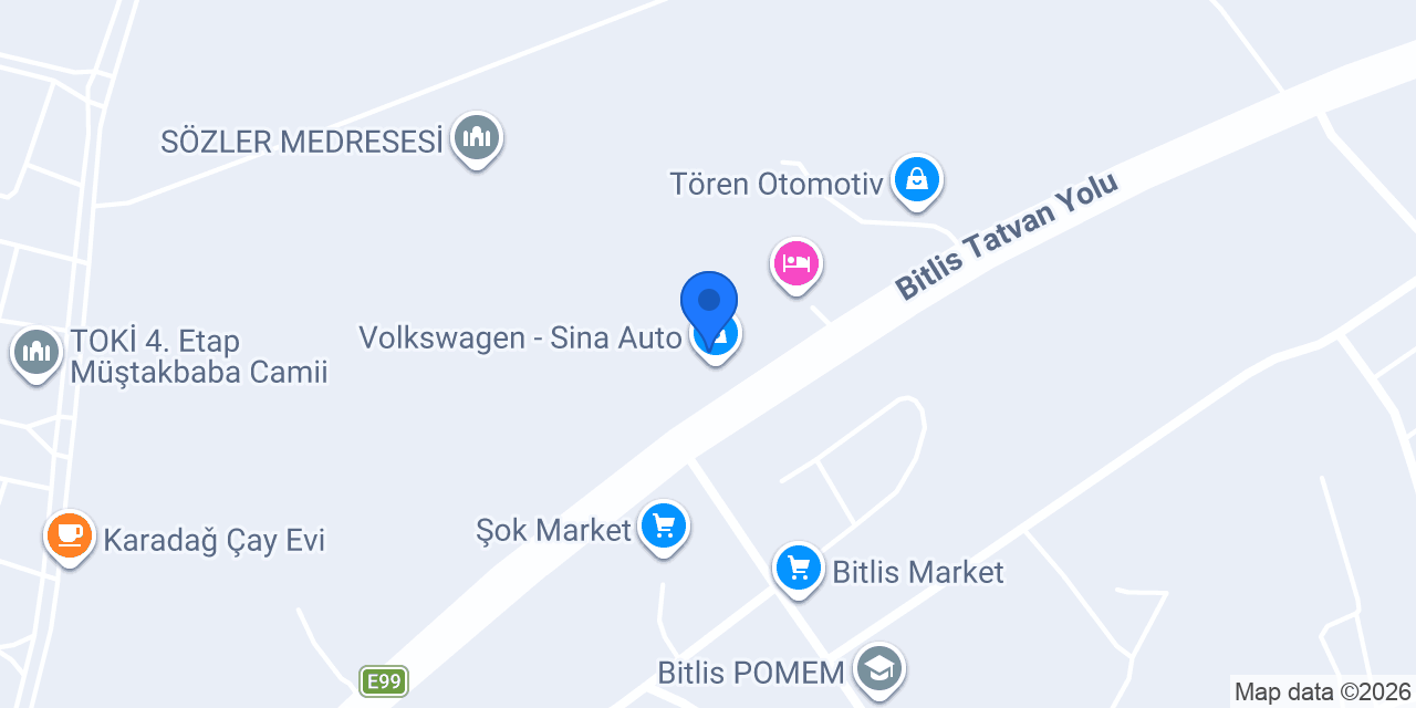 Tanplaza Volkswagen konumu