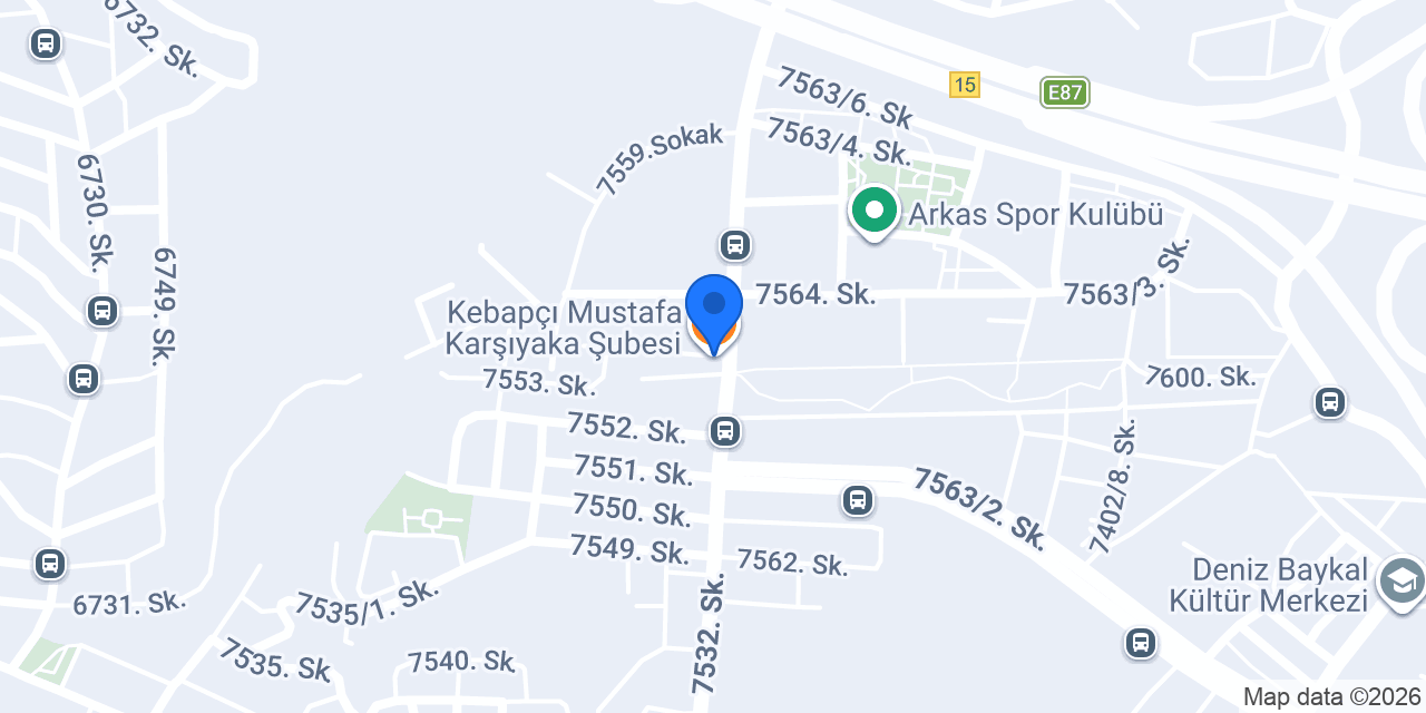 Kebapçı Mustafa Karşıyaka Şubesi konumu