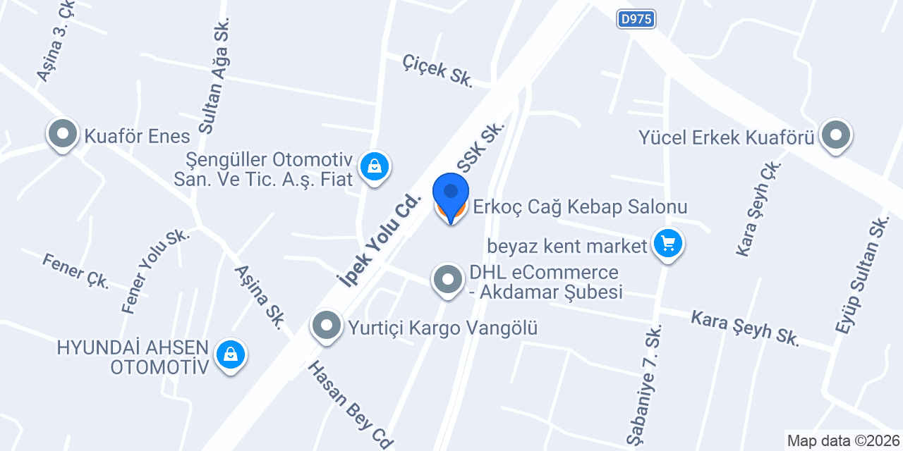 Erkoç Cağ Kebap Salonu konumu