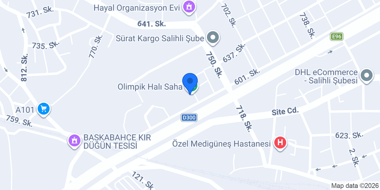 Olimpik Halı Saha konumu