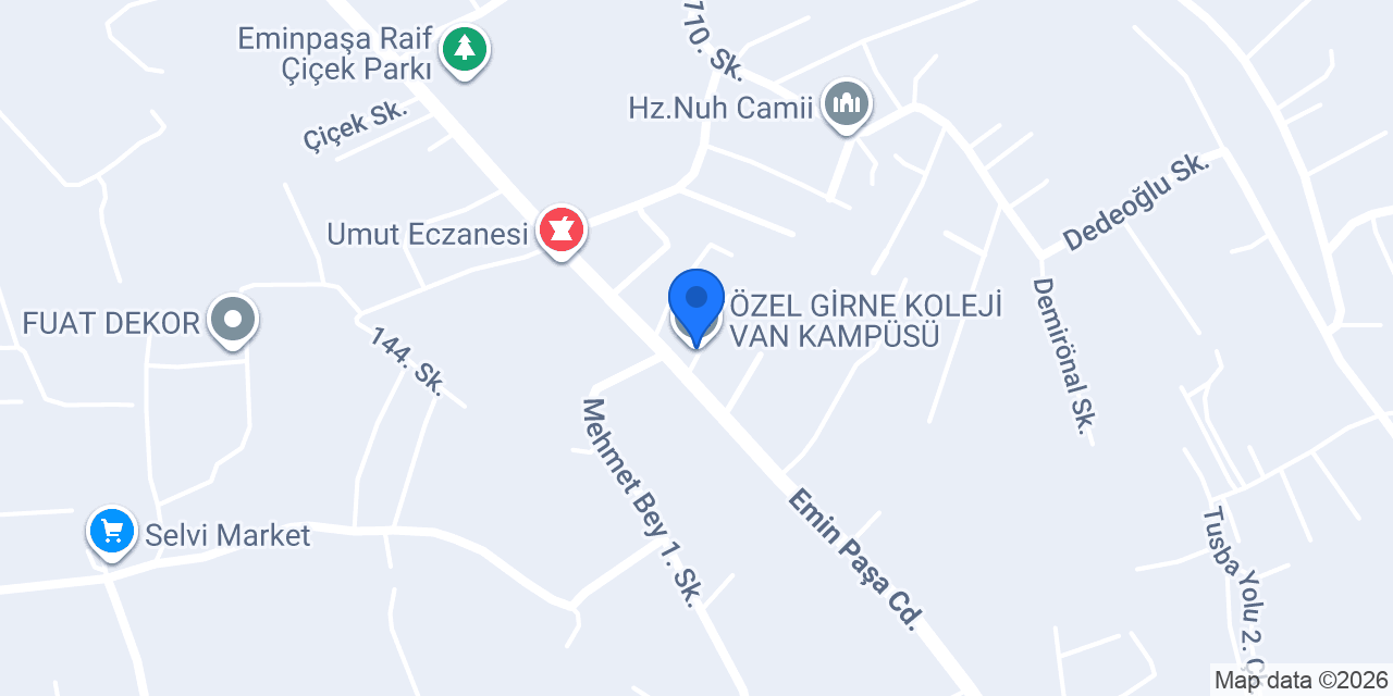 ÖZEL GİRNE KOLEJİ VAN KAMPÜSÜ konumu