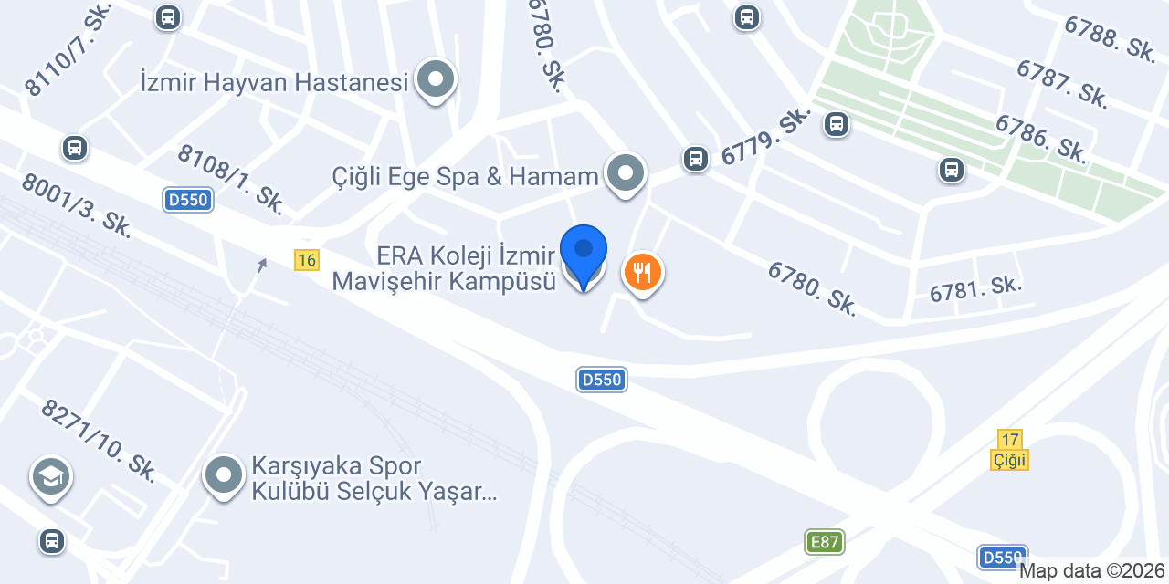 ERA Koleji İzmir Mavişehir Kampüsü konumu