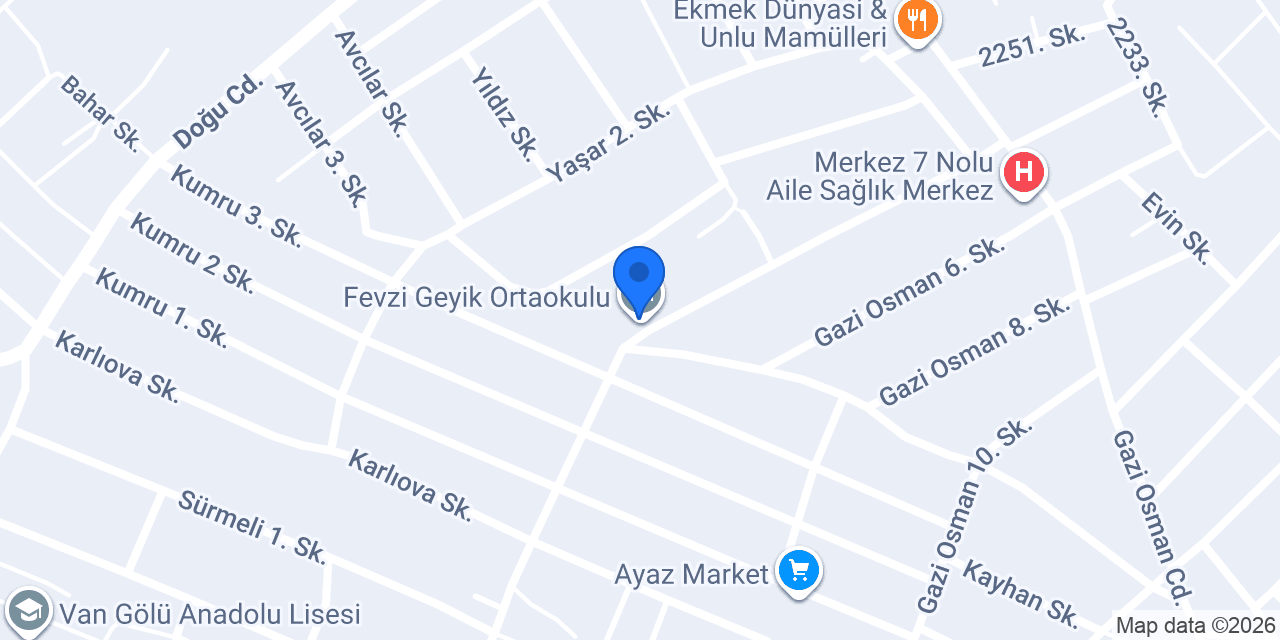 Fevzi Geyik Ortaokulu konumu