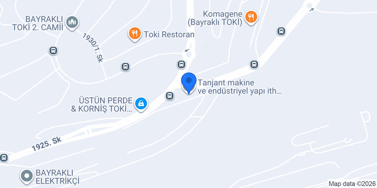 Tanjant makine ve endüstriyel yapı ith.ihr. tic.ltd.şti konumu