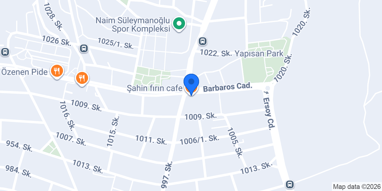 Şahin fırın cafe konumu