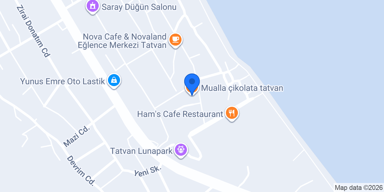 Mualla çikolata tatvan konumu