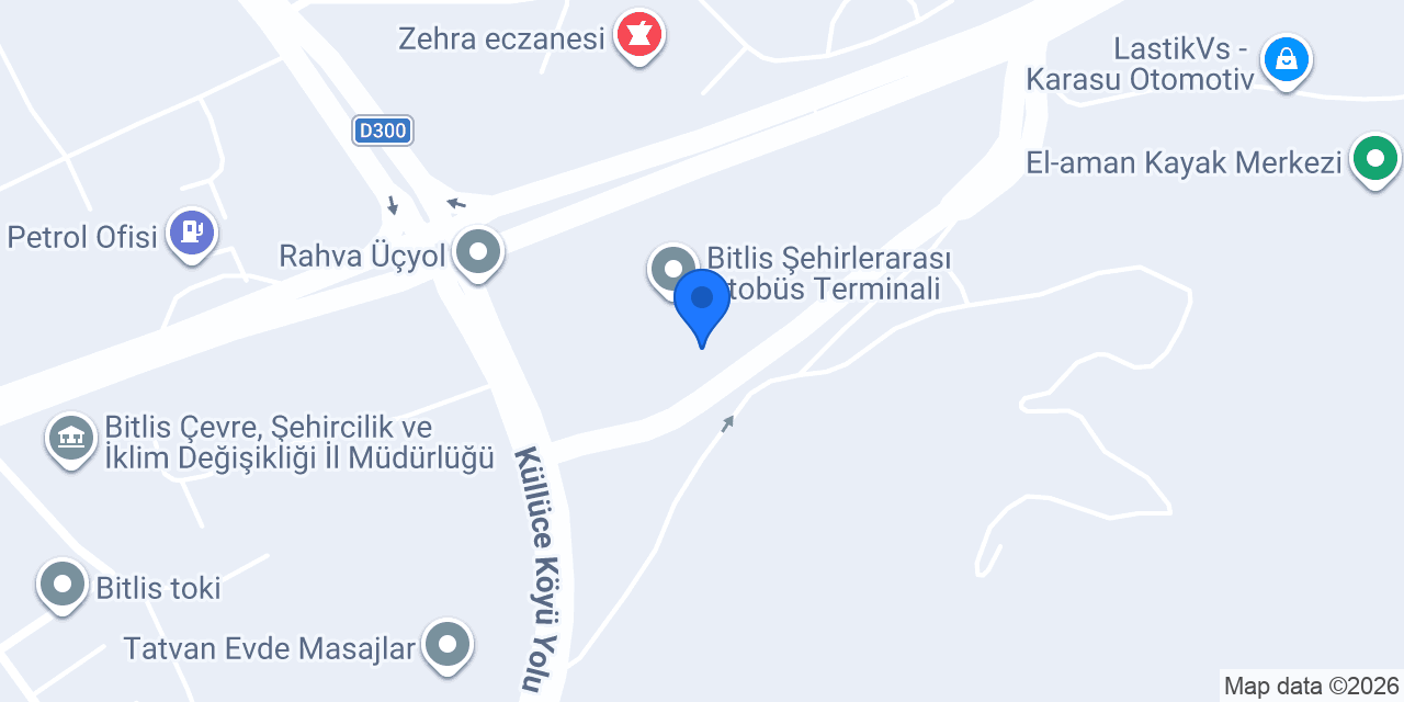 BİTLİS TAKSİ 🚕 OTOGAR konumu